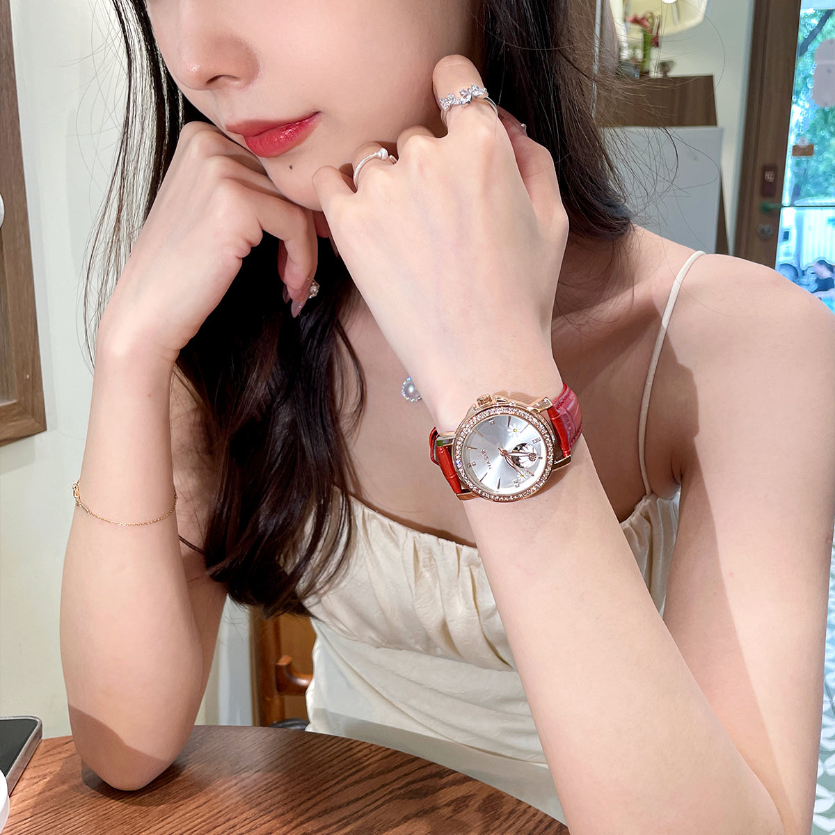 NASIR80068 Clock Bracelet Wrist Watch Mechanical Women Fashion Ladies Brand Luxury